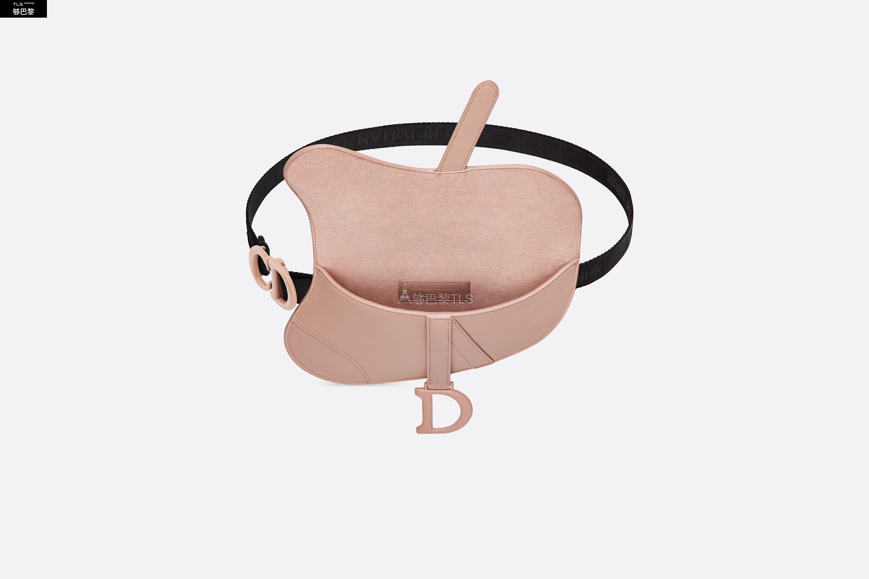 【包邮包税】 dior迪奥 21年春夏 女士 单肩包 马鞍扁腰包-绯红色哑光