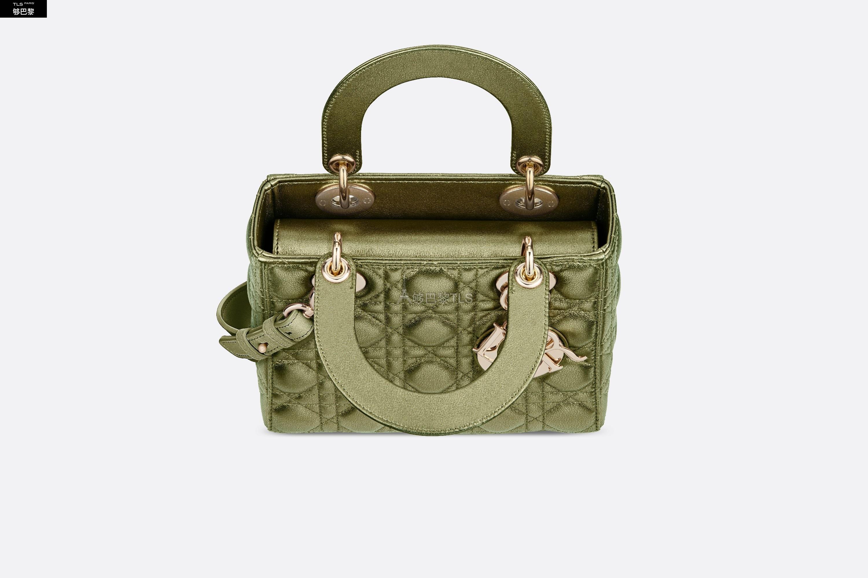 【包邮包税】 dior迪奥 21年春夏 女士 手提包 手袋-绿色金属光泽牛