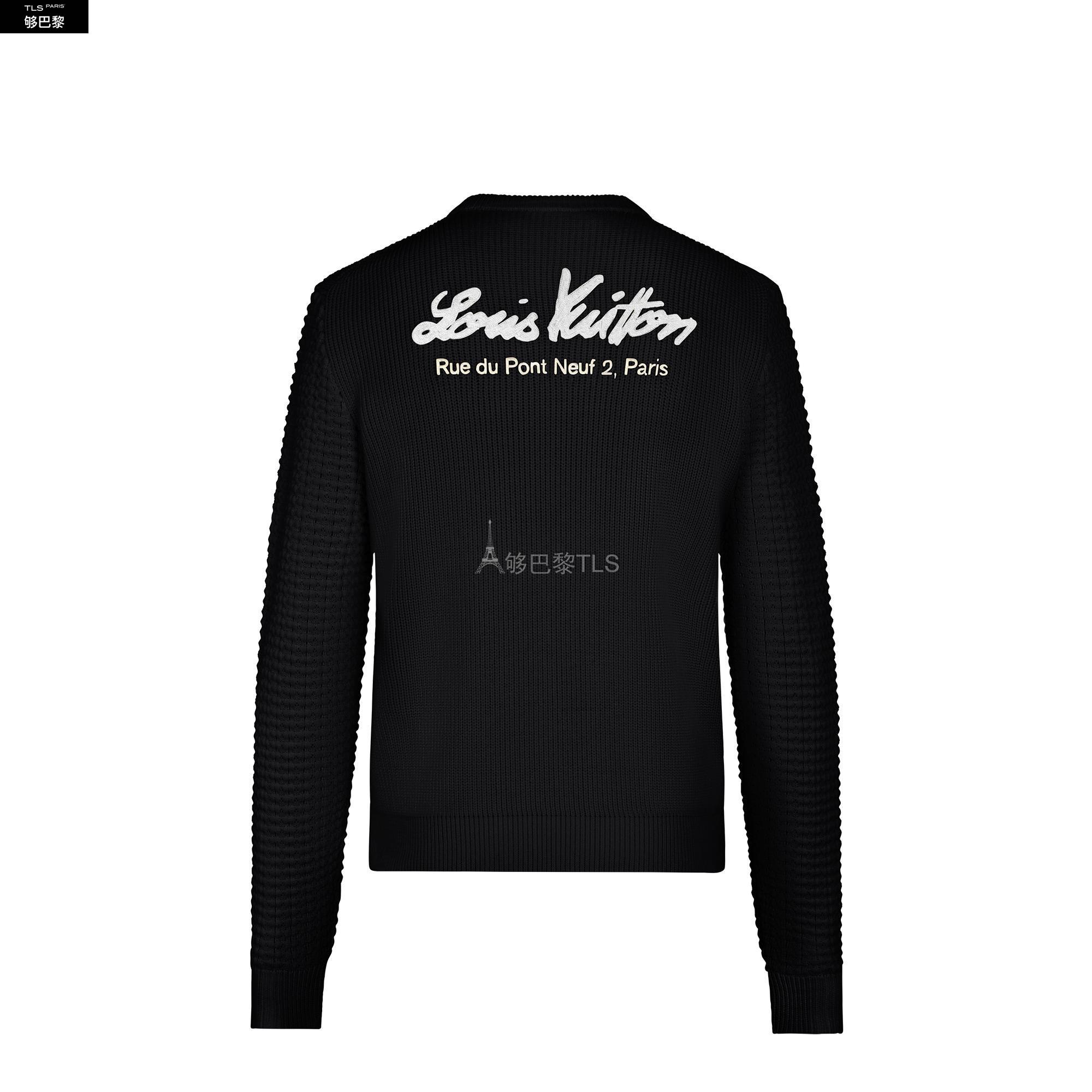 【包邮包税】 lv路易威登 21年春夏 男士 针织衫 背面刺绣混针圆领衫