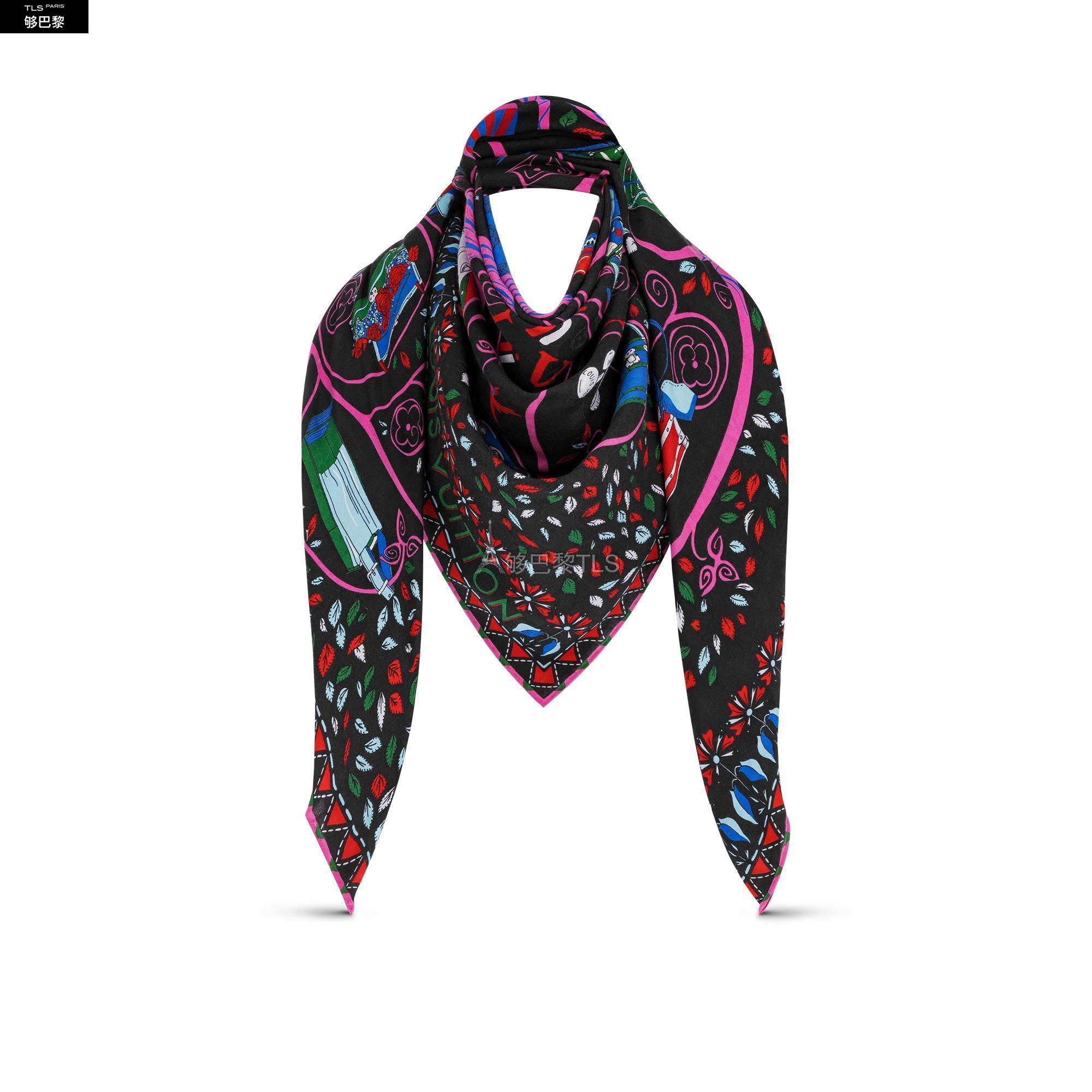 【包邮包税】 lv路易威登 21年春夏 女士 披肩 chale monogram tree