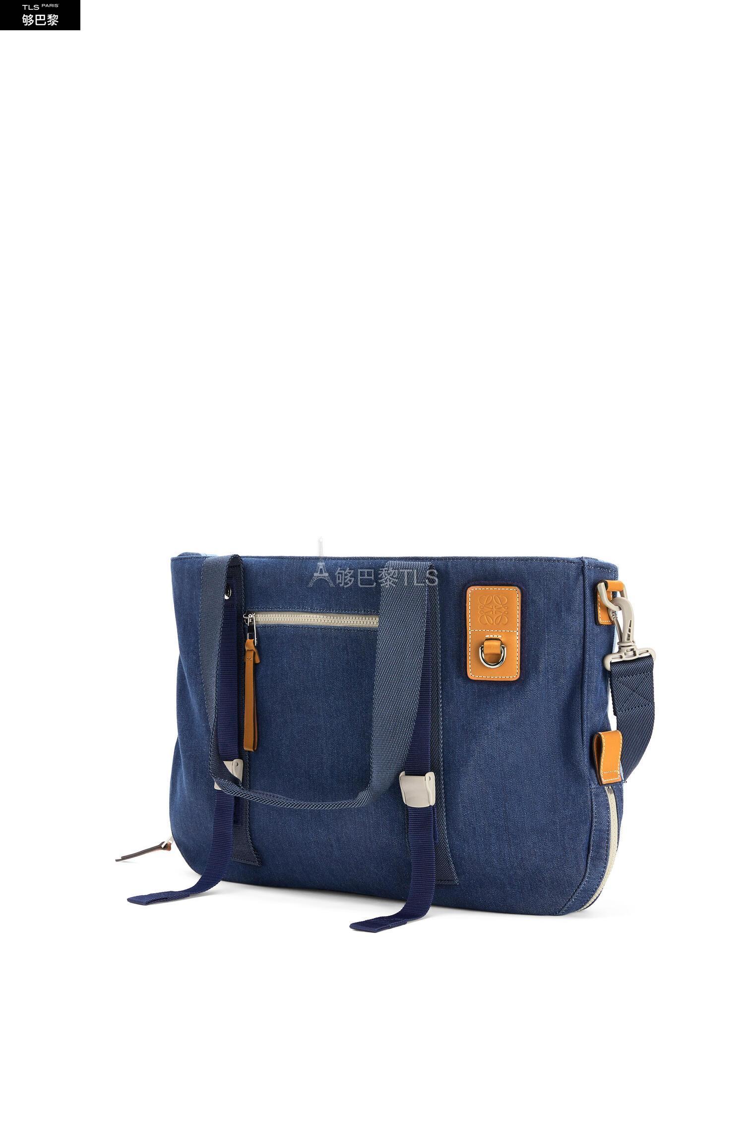 【包邮包税】 loewe罗意威 21年春夏 男士 手提包 牛仔布 tote 手袋