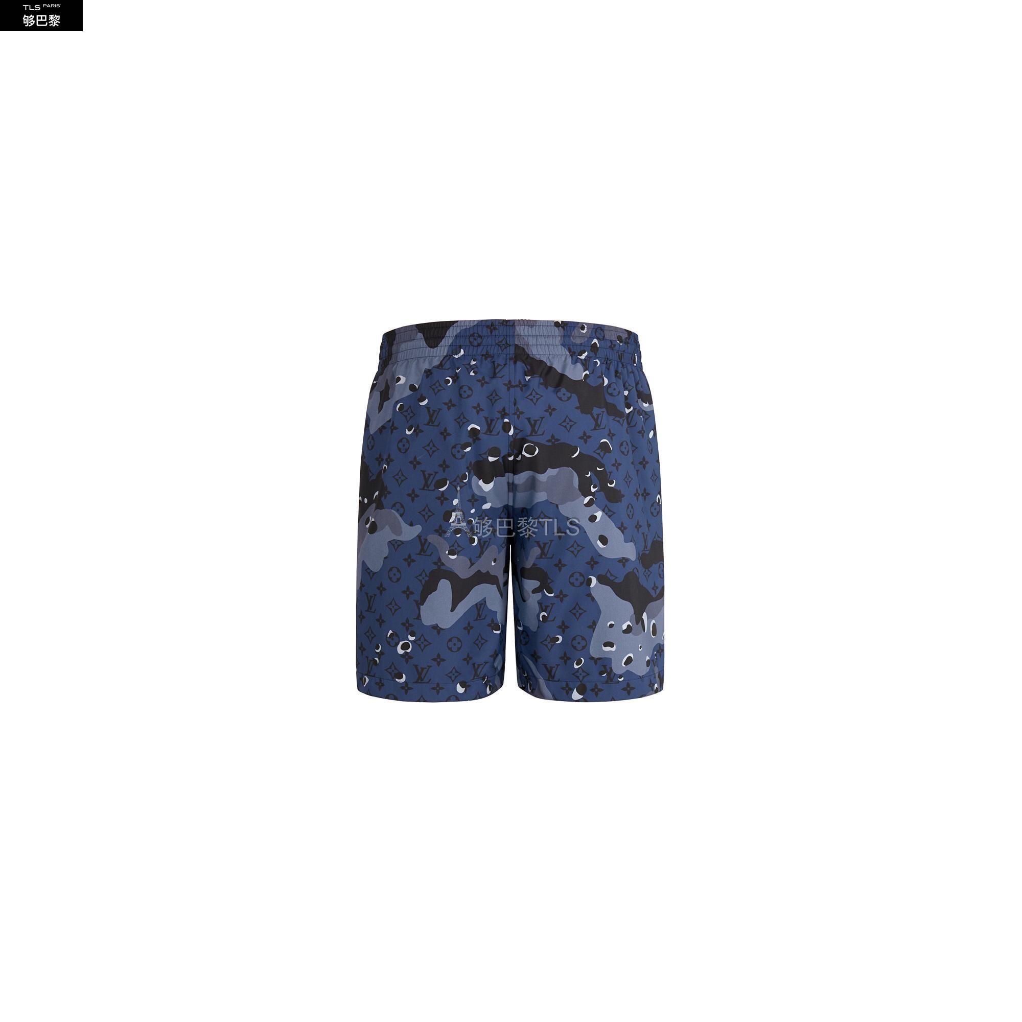 【包邮包税】 lv路易威登 21年春夏 男士 卫衣 迷彩印花沙滩短裤 1a5