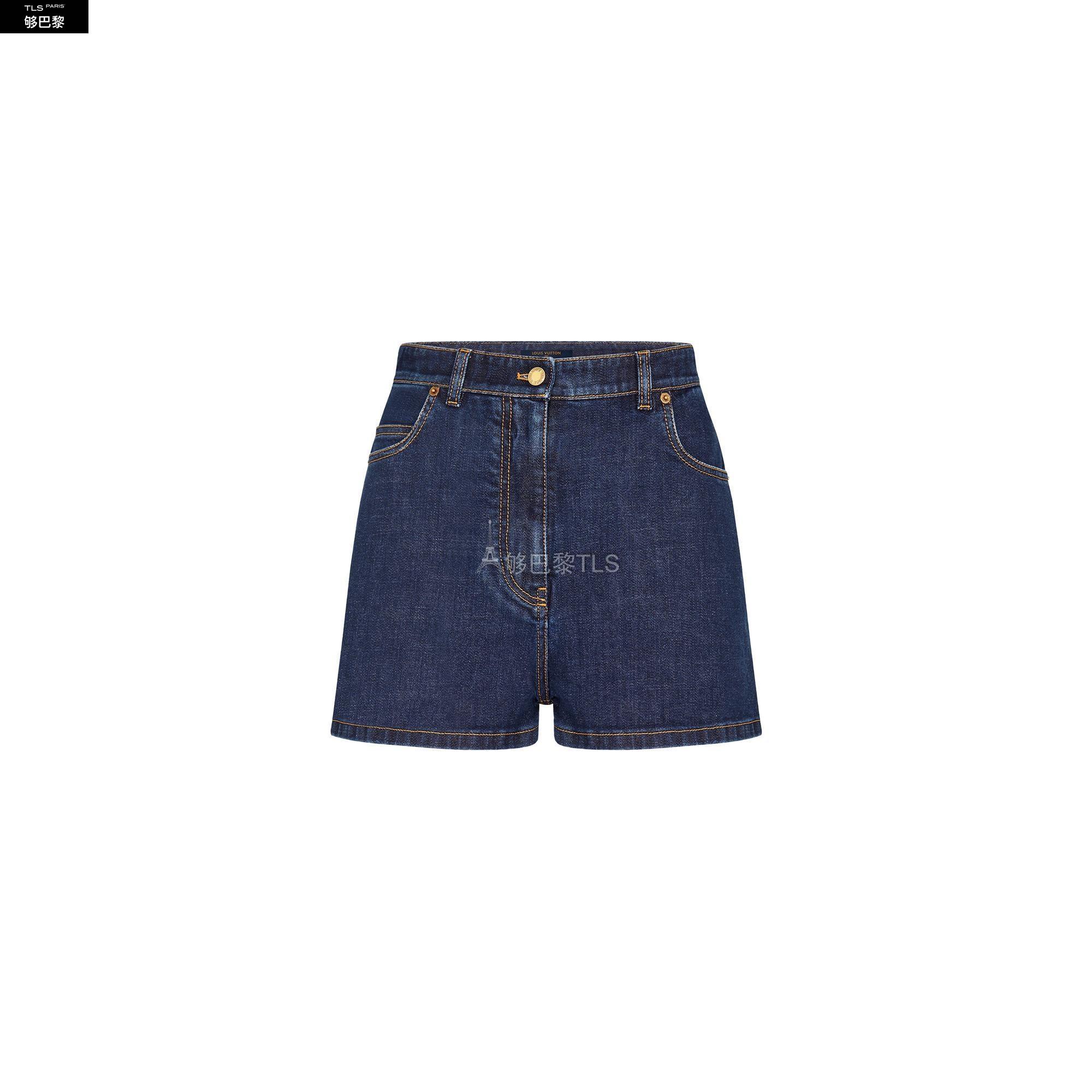 【包邮包税】 lv路易威登 21年春夏 女士 短裤 迷你弹力牛仔短裤 1a83