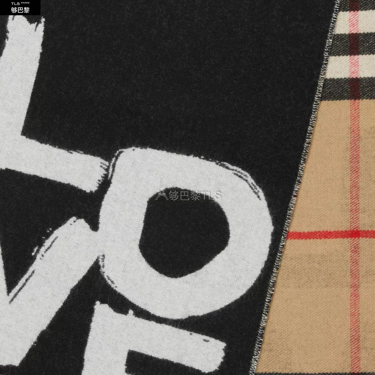 博柏利 围巾】【包邮包税】 burberry 21年春夏 男士 love 图案格纹