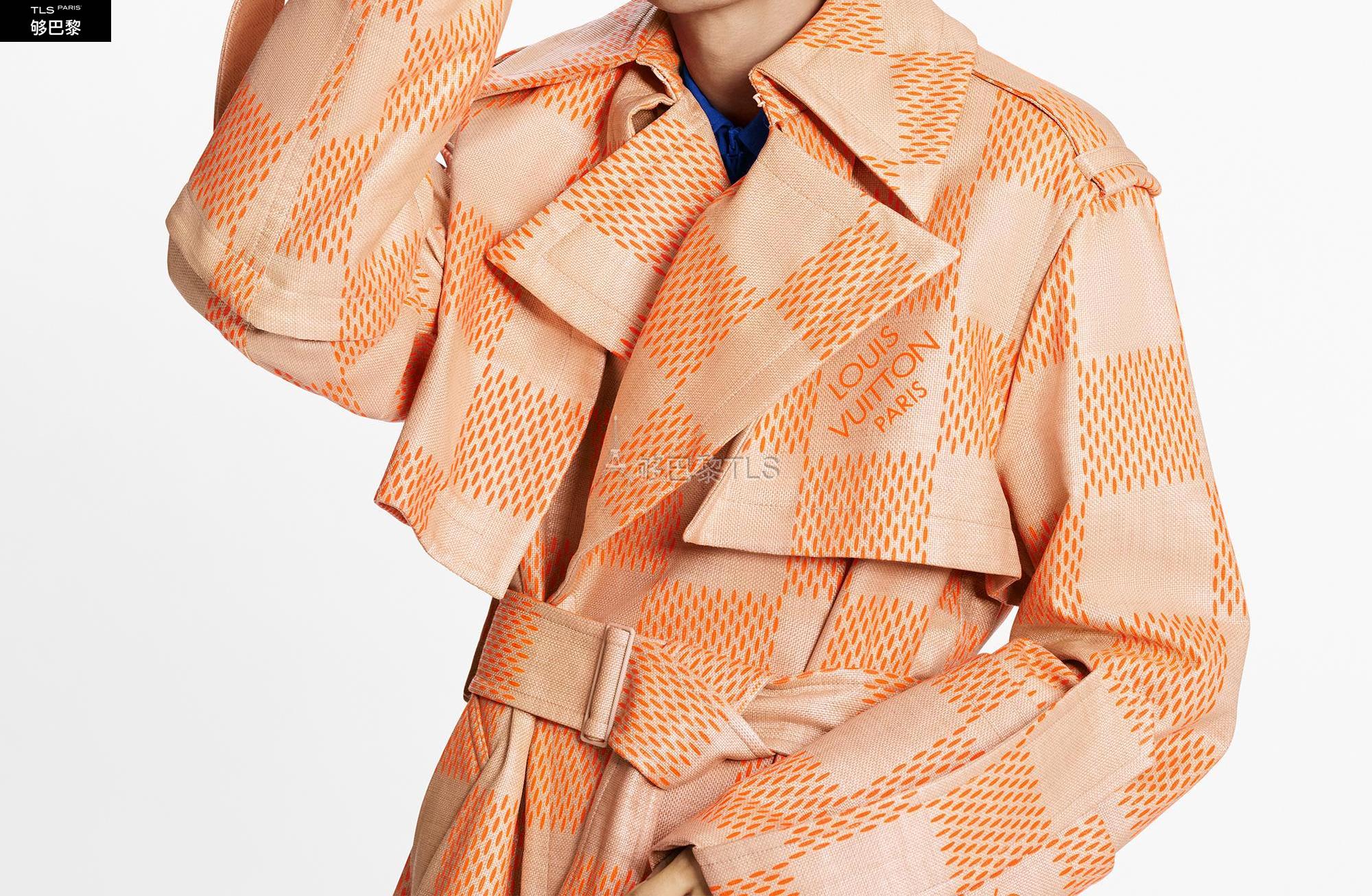 【包邮包税】 lv路易威登 21年春夏 男士 风衣 酒椰纤维风衣 1a8p6f