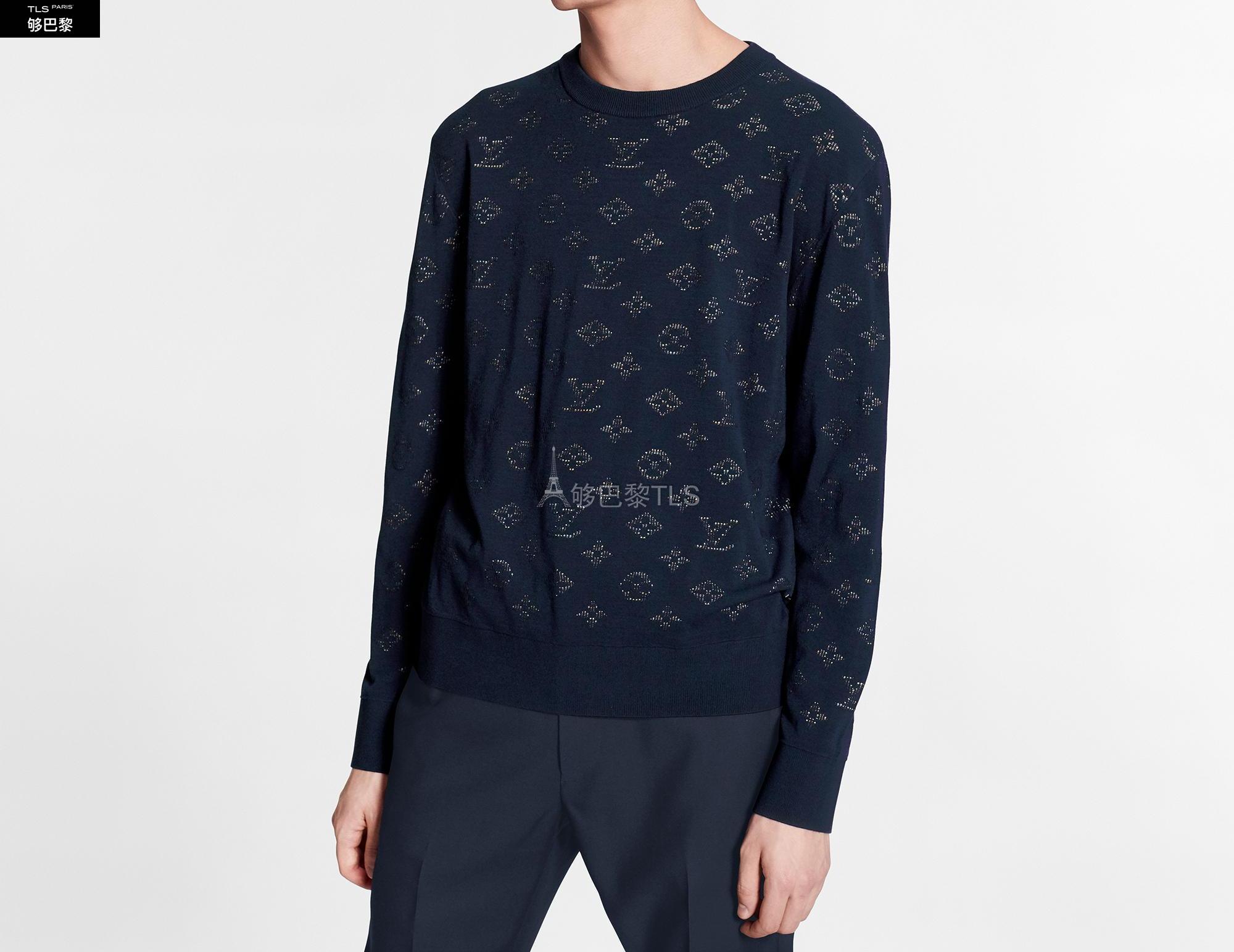 【包邮包税】 lv路易威登 21年春夏 男士 针织衫 monogram 抽针圆领衫