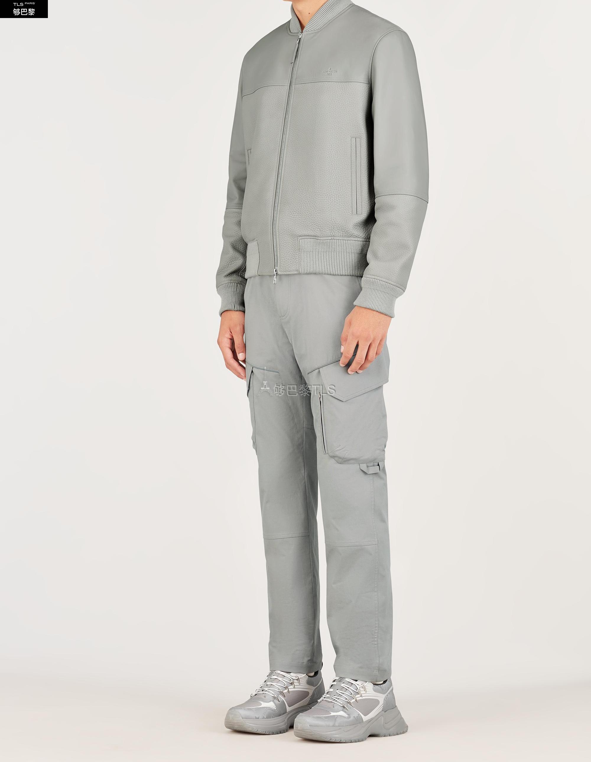 【包邮包税】 lv路易威登 21年春夏 男士 夹克 cut up 羔羊皮飞行员