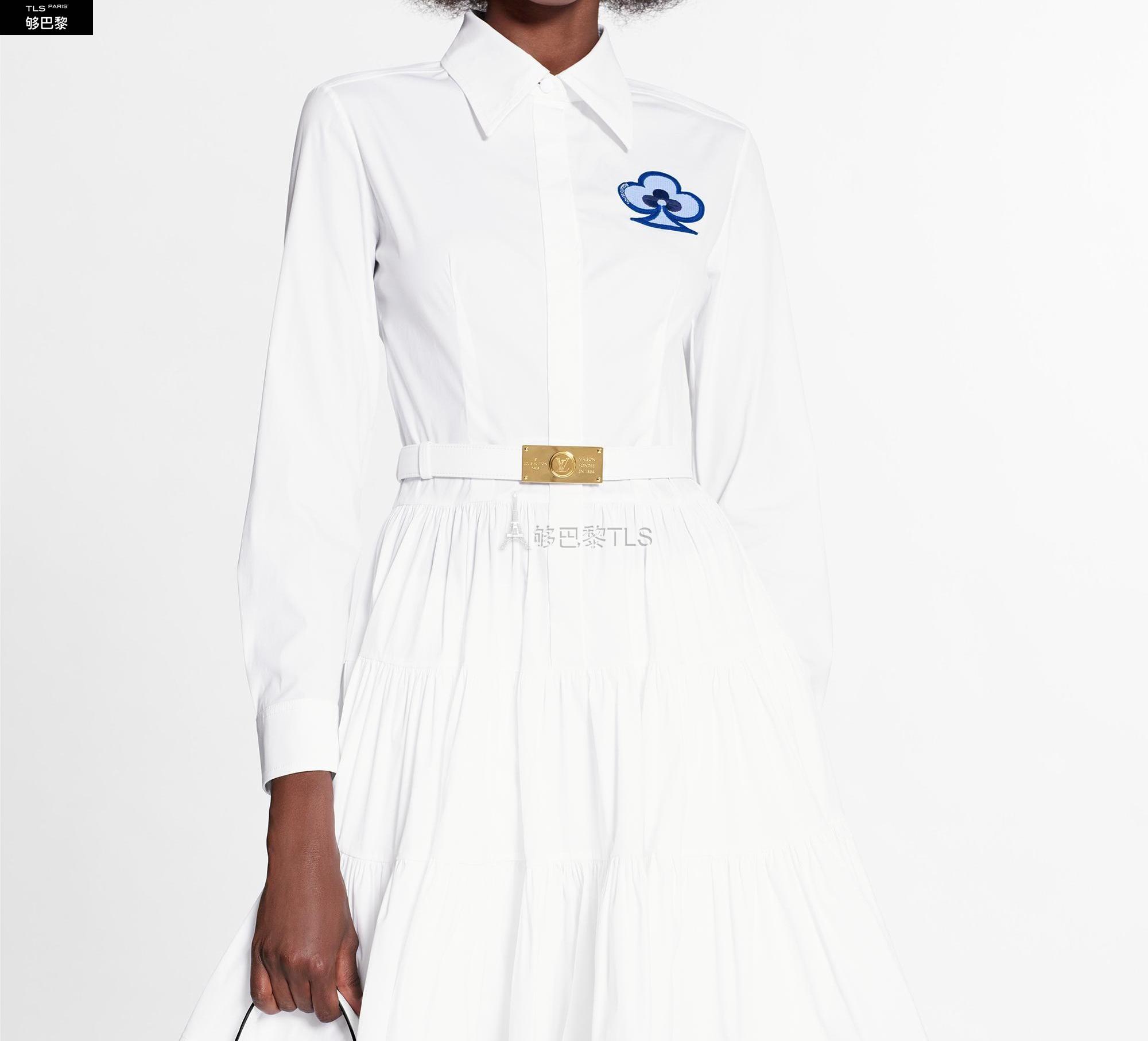 【包邮包税】 lv路易威登 21年春夏 女士 连衣裙 robe chemise a jupe