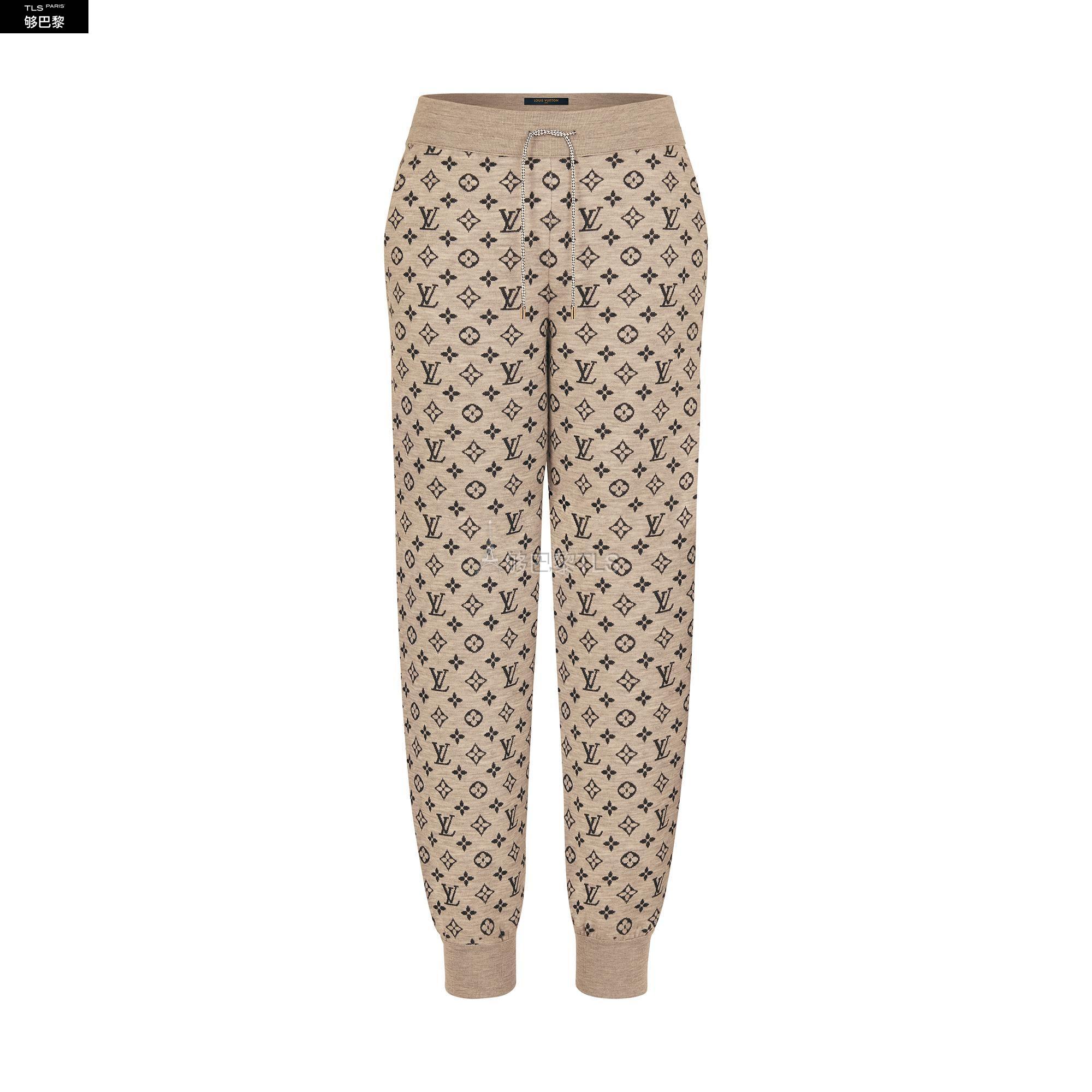 包邮包税lv路易威登21年春夏女士休闲裤pantalondejoggingemblem
