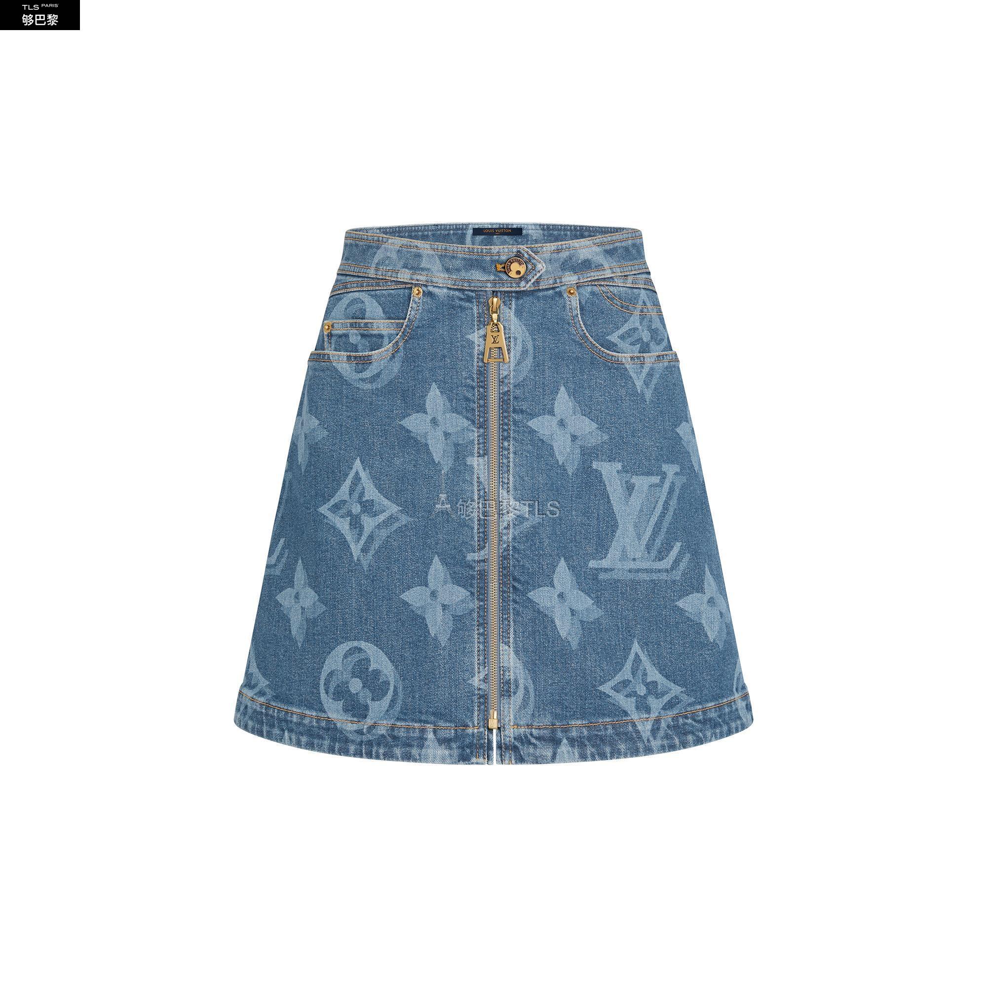 【包邮包税】 lv路易威登 21年春夏 女士 半身裙 mini jupe en denim