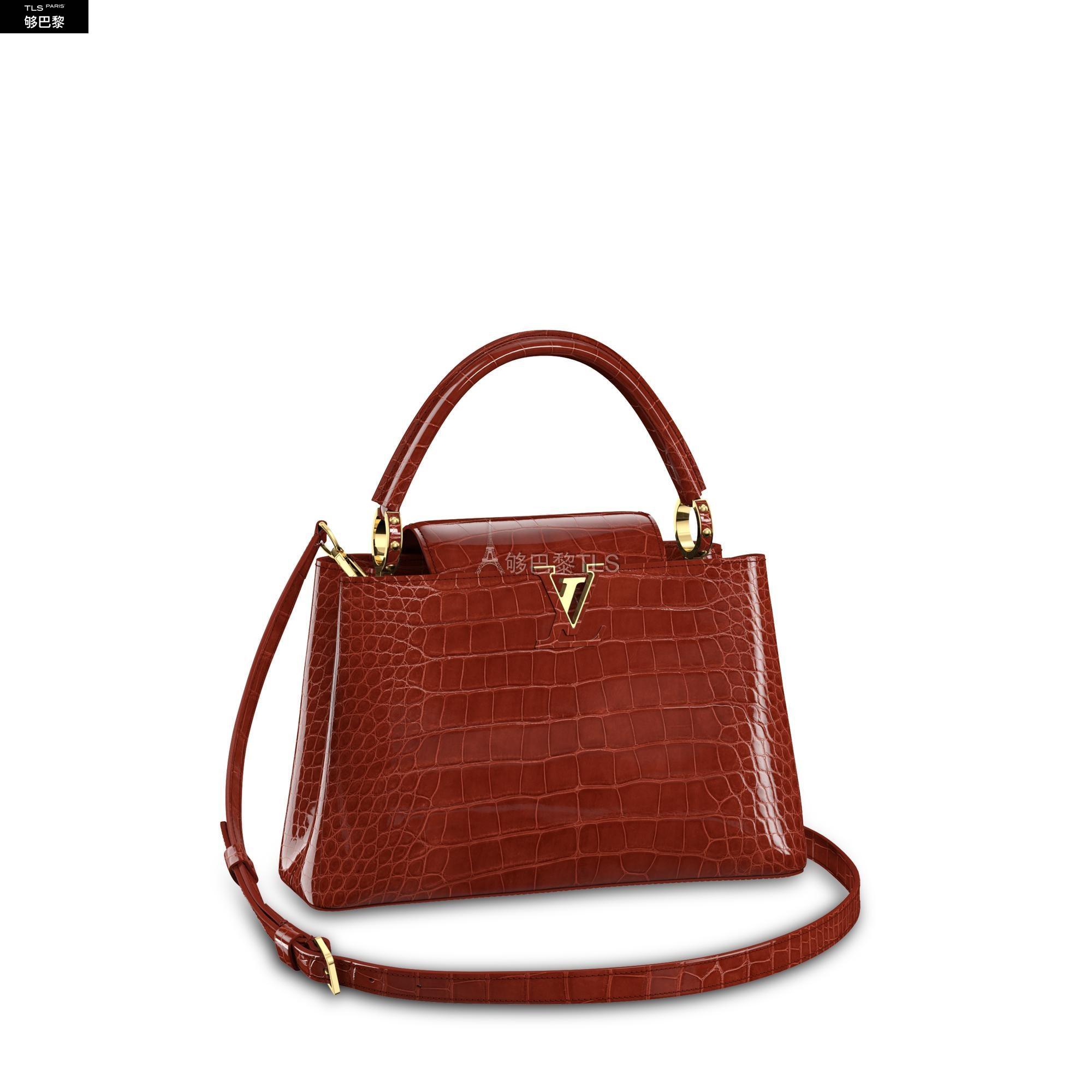 【包邮包税】 lv路易威登 21年春夏 女士 手提包 capucines 小号手袋