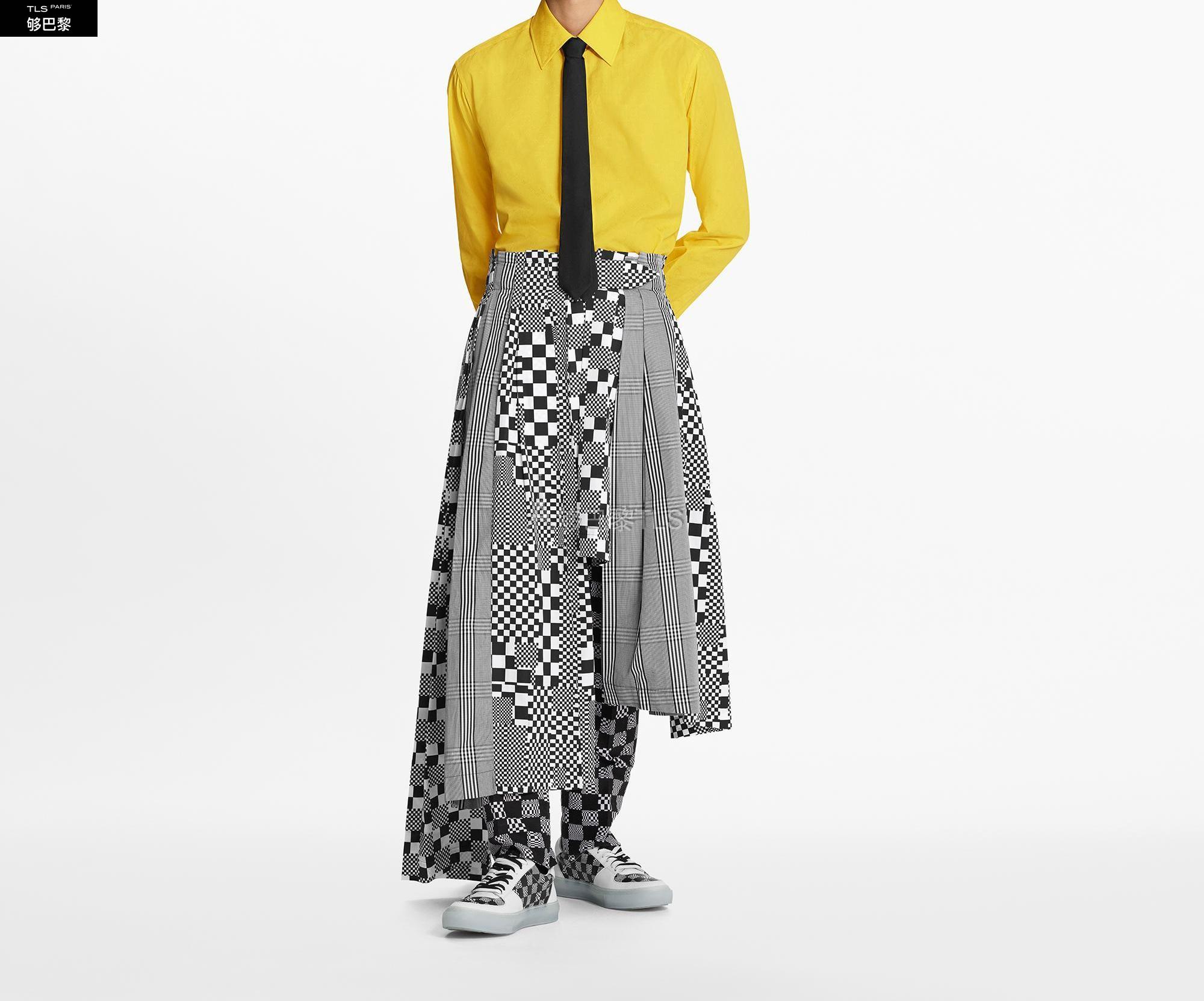 【包邮包税】 lv路易威登 21年春夏 男士 休闲裤 褶裥半身裙 1a8pez 1