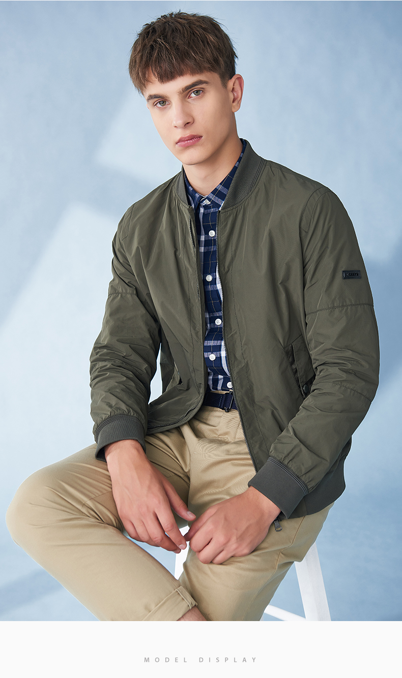 【商场同款】hazzys/哈吉斯 2021春季新款外套男防水休闲飞行员男士