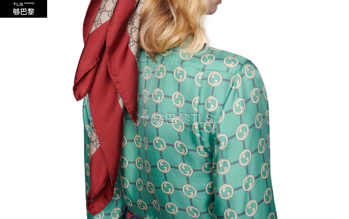 【包邮包税】 gucci古驰 21年春夏 女士 情人节特别款真丝围巾 653019