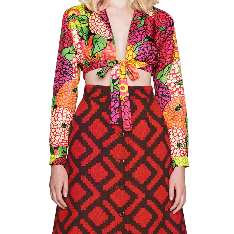 【包税】gucci/古驰 预订款3周 2021年新款 ken scott系列 女士真丝