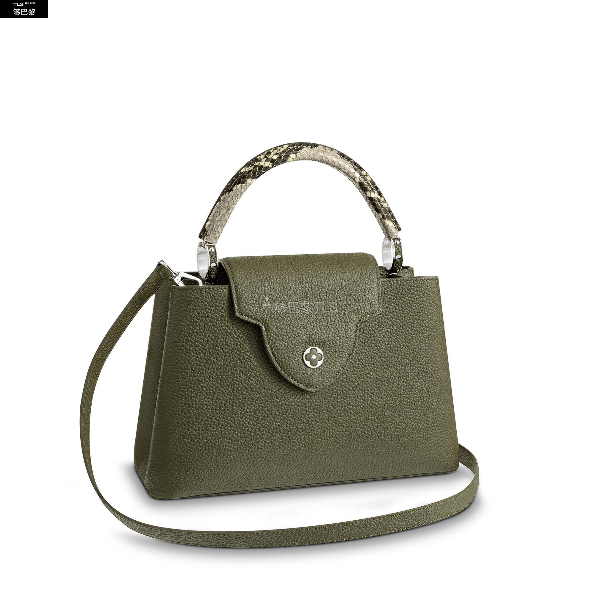 【包邮包税】 lv路易威登 21年春夏 女士 手提包 capucines 小号手袋