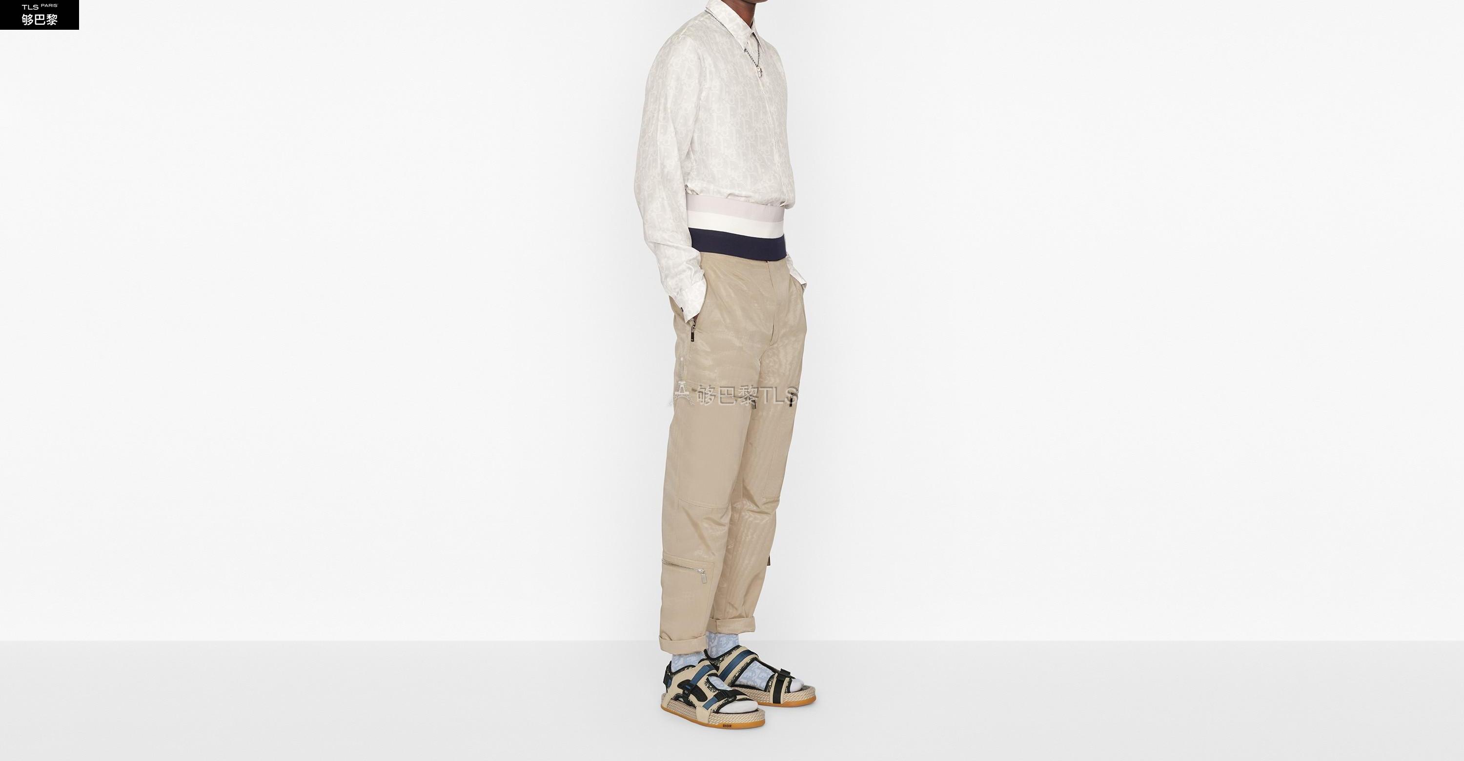 dior迪奥 21年春夏 男士 长袖衬衫 衬衫-灰色桑蚕丝斜纹-oblique-印花