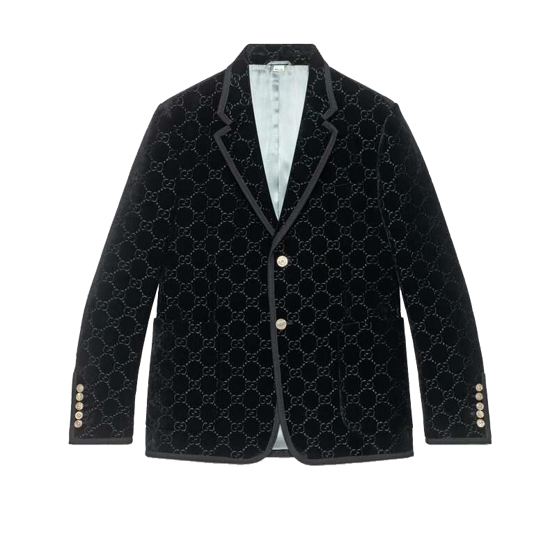 gucci/古驰 男士夹克 gg velvet jacket 522513 z402l【预计2-4周发货