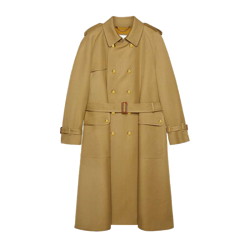 gucci/古驰 男士风衣 wool trench coat with gucci boutique 624417