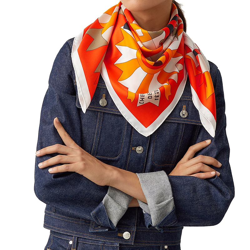 【hermes爱马仕 围巾】【包税】hermes/爱马仕 90号广场派对马 女士