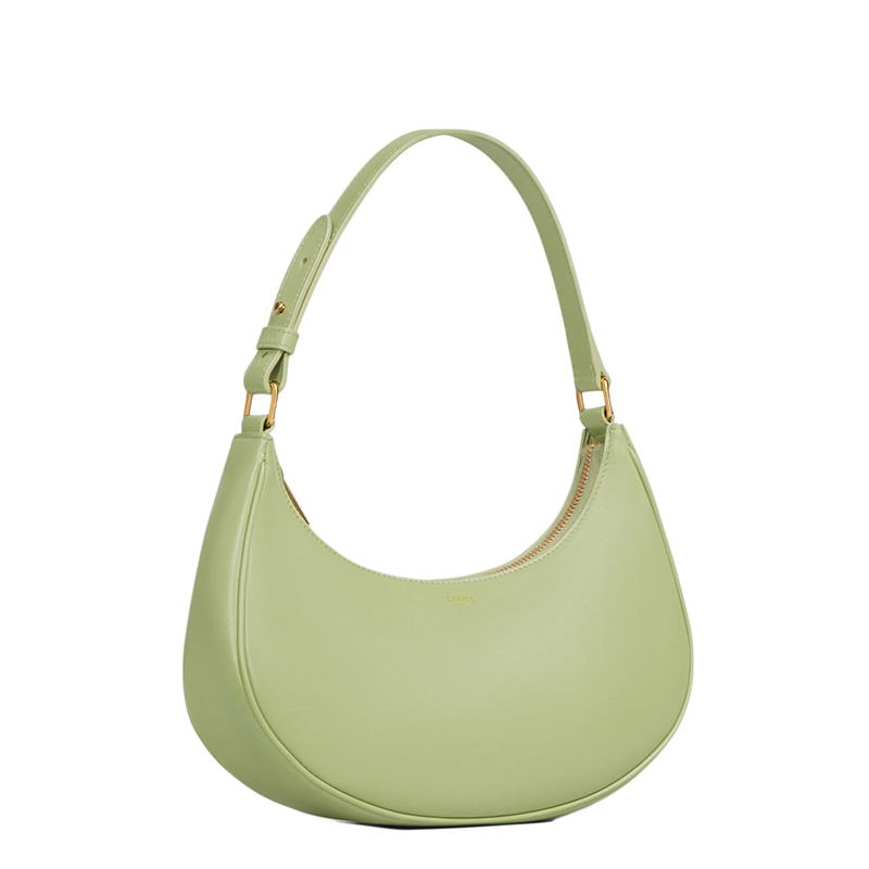 早春新款ava系列 女士鼠尾草色光滑小牛皮腋下包单肩手提包193953dgq