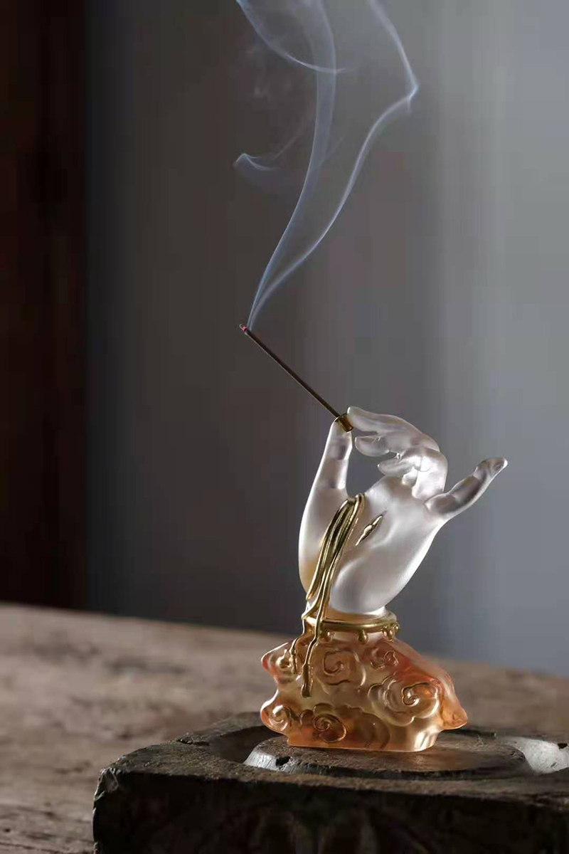 zhuyingzhai/竹影斋 观音菩萨四十二手印 绳索手 香插 摆件 禅意