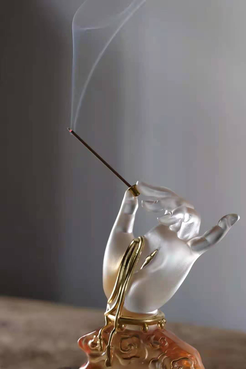 zhuyingzhai/竹影斋 观音菩萨四十二手印 绳索手 香插 摆件 禅意