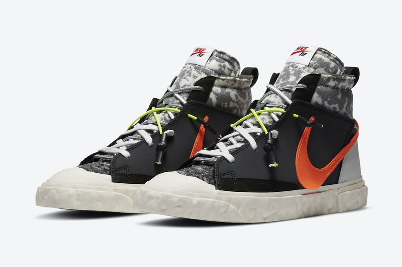 nike/耐克 blazer mid x readymade 男女同款 联名 黑橙解构 原始