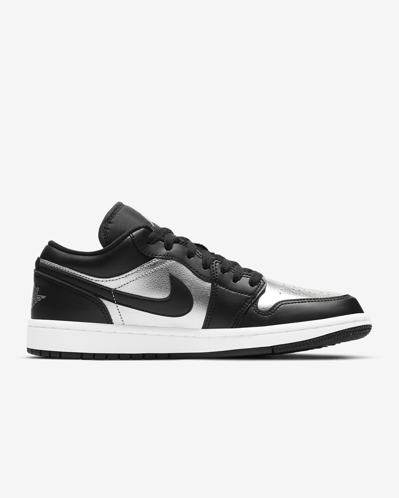 nike/耐克 air jordan 1 low 男女同款 aj1 黑银 情侣 低帮 篮球鞋