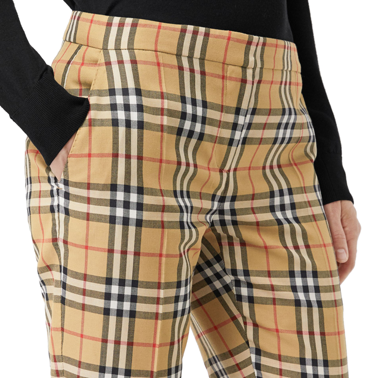 burberry/博柏利 vintage格纹羊毛女士休闲裤 8004058 1