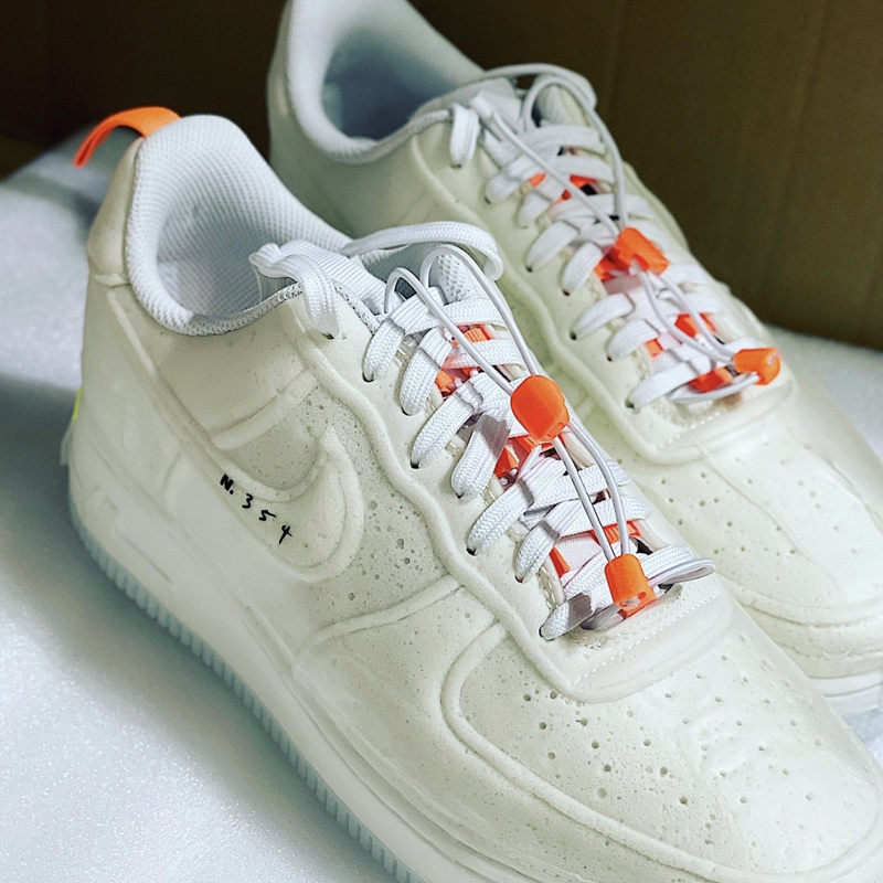 nike/耐克 air force 1 男女同款 af1 米白橘 泡泡糖 海绵 空军一号