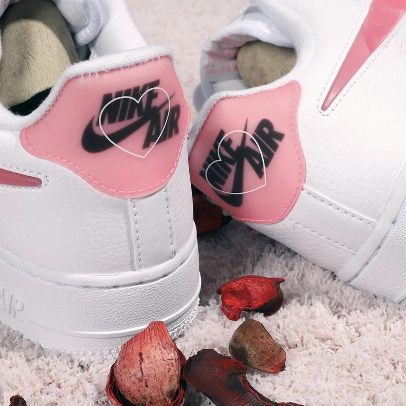 nike/耐克 air force 1 男女同款 af1 粉白 情人节 空军一号 运动休闲
