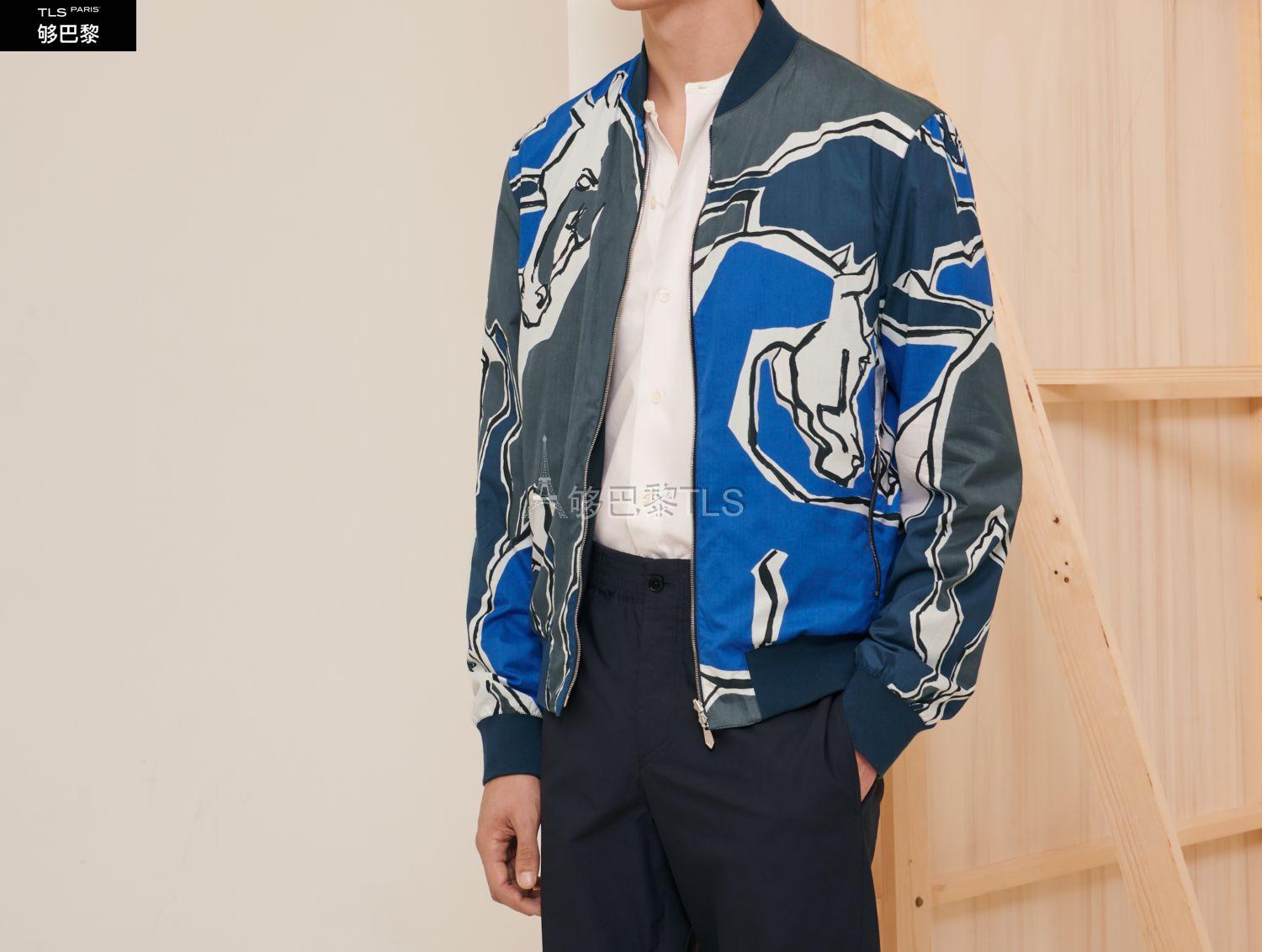 【包邮包税】 hermes爱马仕 21年春夏 男士 夹克 blouson bord-cote