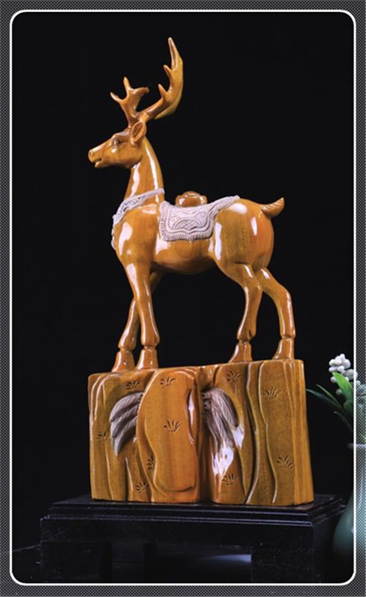 yidingge/熠鼎阁 【一路发】金丝楠木工艺品 招财风水摆件 木雕工艺