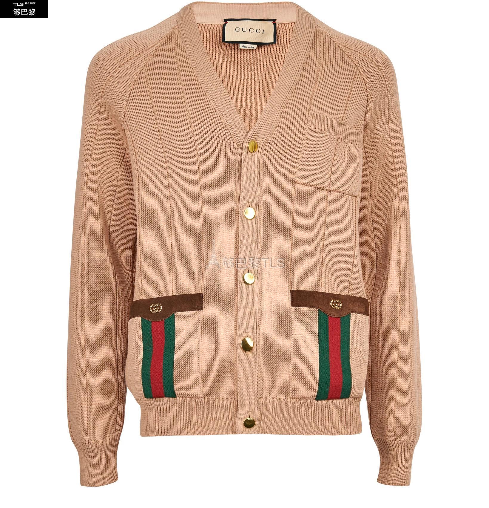 【包邮包税】 gucci古驰 21年春夏 男士 针织衫 经典条纹开衫 gucm59