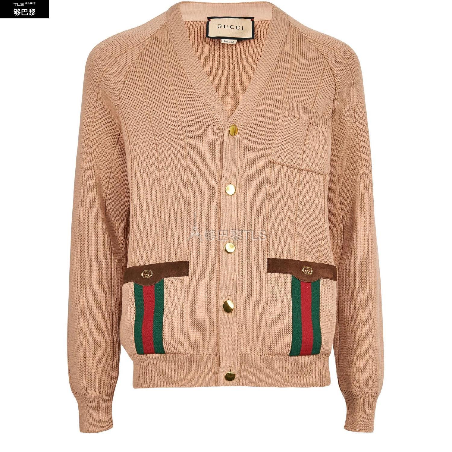 毛衣】【包邮包税】 gucci古驰 21年春夏 男士 针织衫 经典条纹开衫