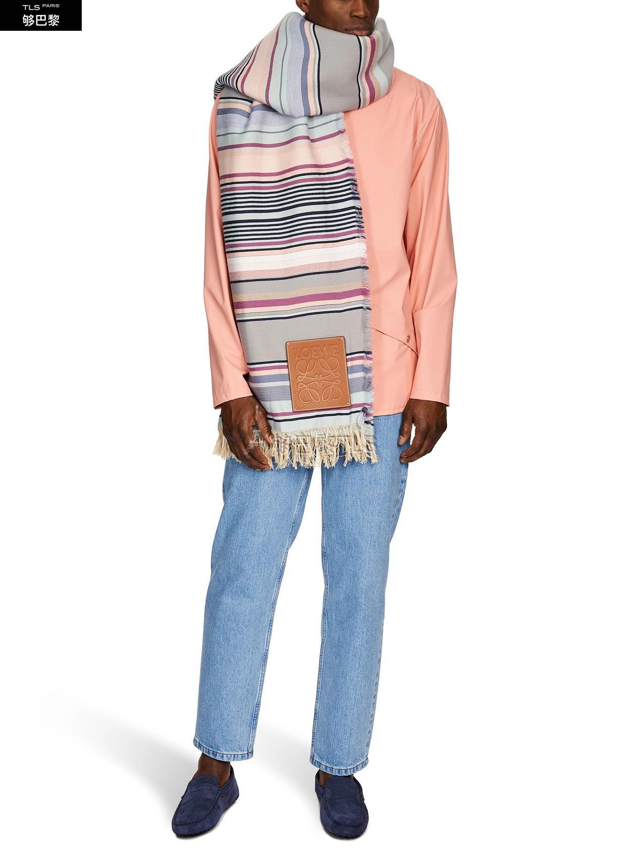 【包邮包税】 loewe罗意威 21年春夏 男士 围巾 围巾 loe9zd32wht