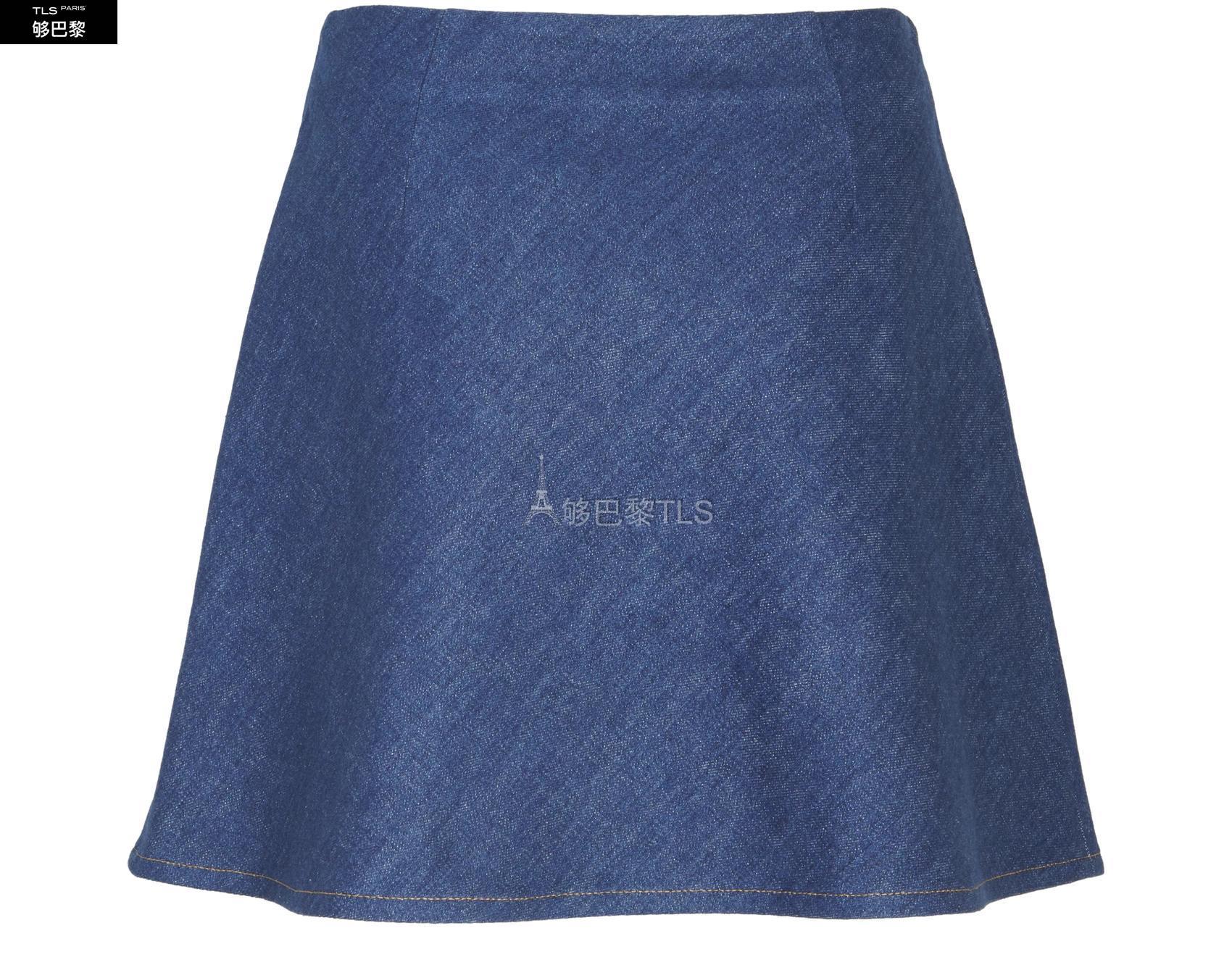 【包邮包税】 gucci古驰 21年春夏 女士 半身裙 拼布牛仔半身裙 gucwv