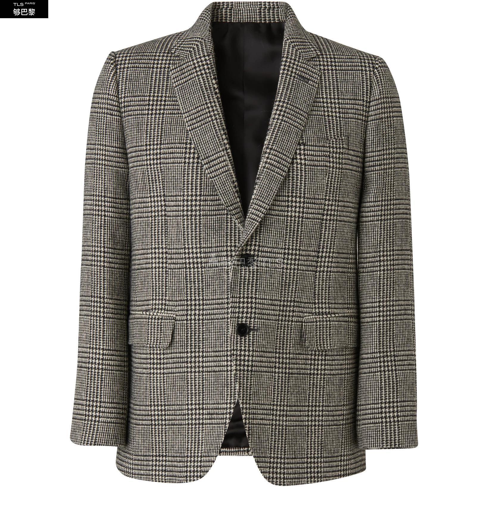 【包邮包税】 celine赛琳思琳 21年春夏 男士 大衣 威尔士格纹夹克