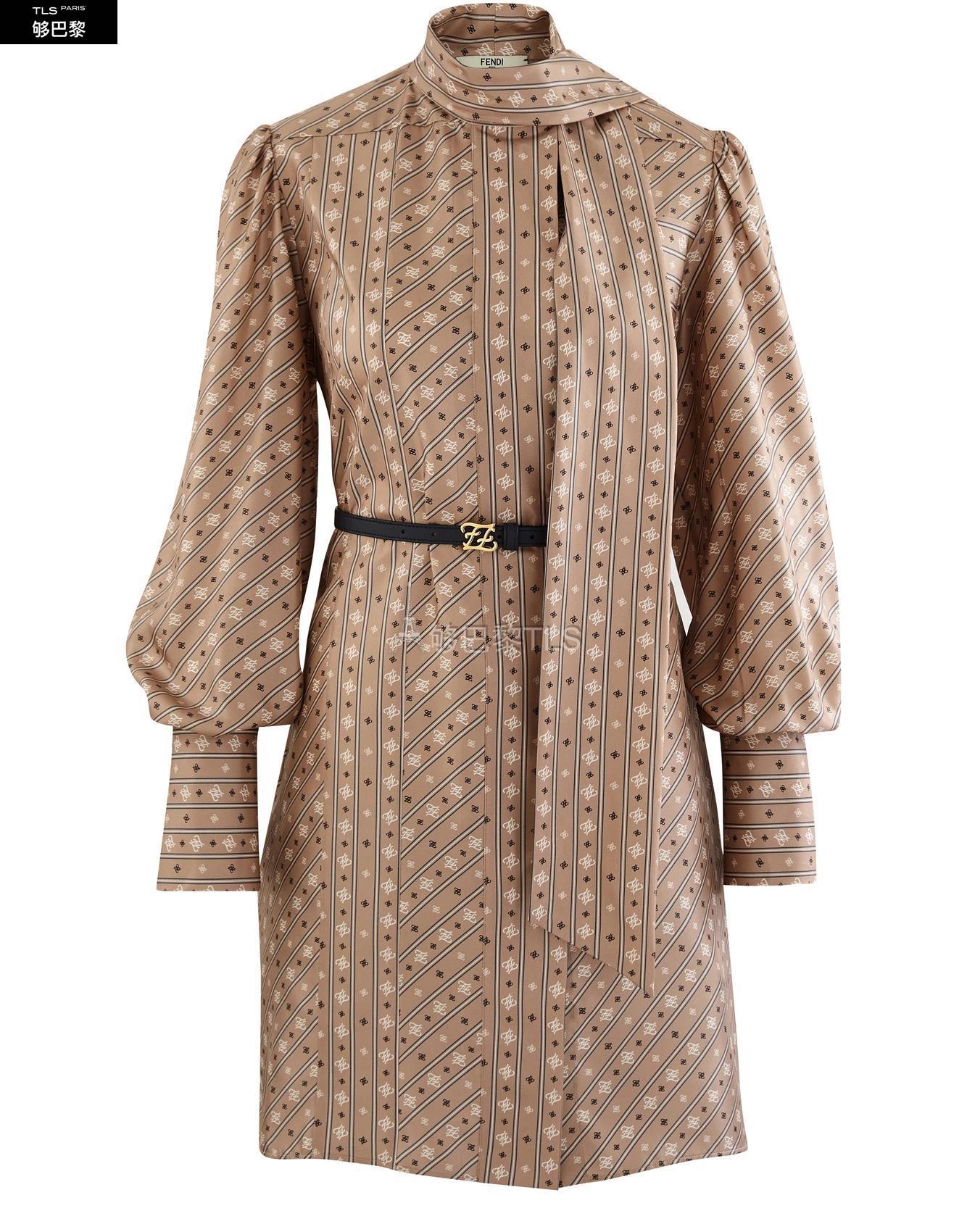fendi芬迪 21年春夏 女士 连衣裙 abito regimental