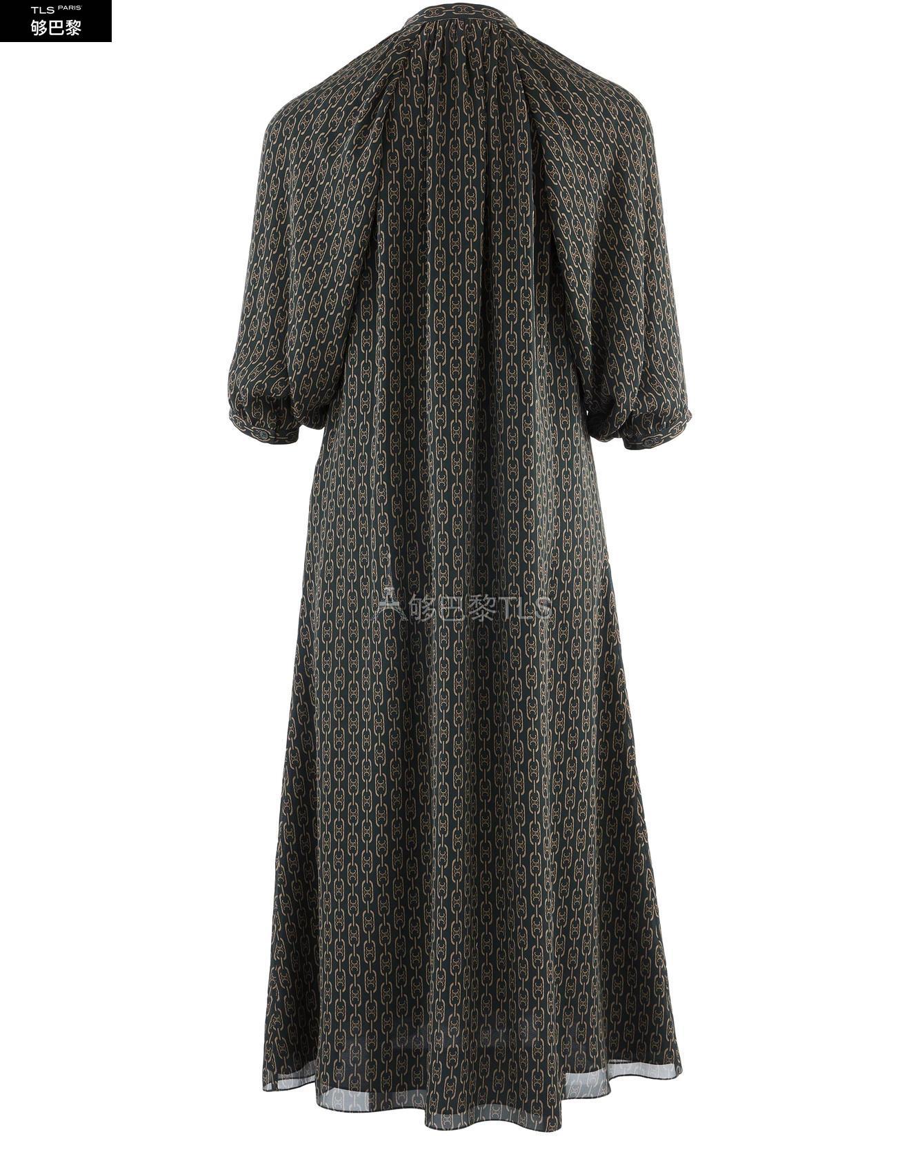 【包邮包税】 celine赛琳思琳 21年春夏 女士 连衣裙 folk 中长款