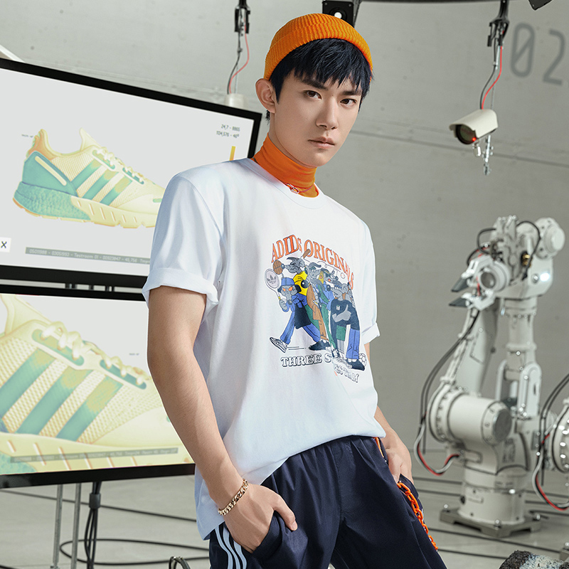adidas/阿迪达斯 三叶草 rateunion tee 男女 时尚百搭 易烊千玺同款