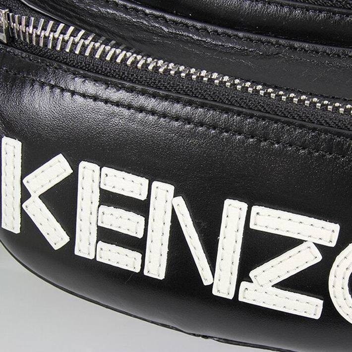 【包税】kenzo/高田贤三 斜挎包 品牌字母logo 男士黑色拉链时尚百搭