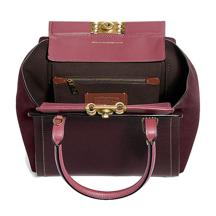 coach/蔻驰 拼色troupe皮革托特包 78484