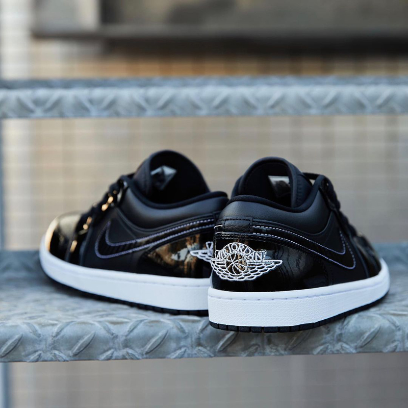 nike/耐克 air jordan 1 low all-star 男款 aj1 漆皮 黑白 全明星