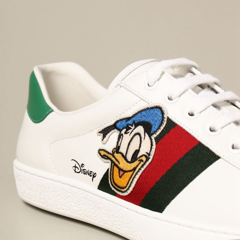 【国内现货】 gucci/古驰 21春夏 disney系列 唐老鸭小白鞋 男士运动