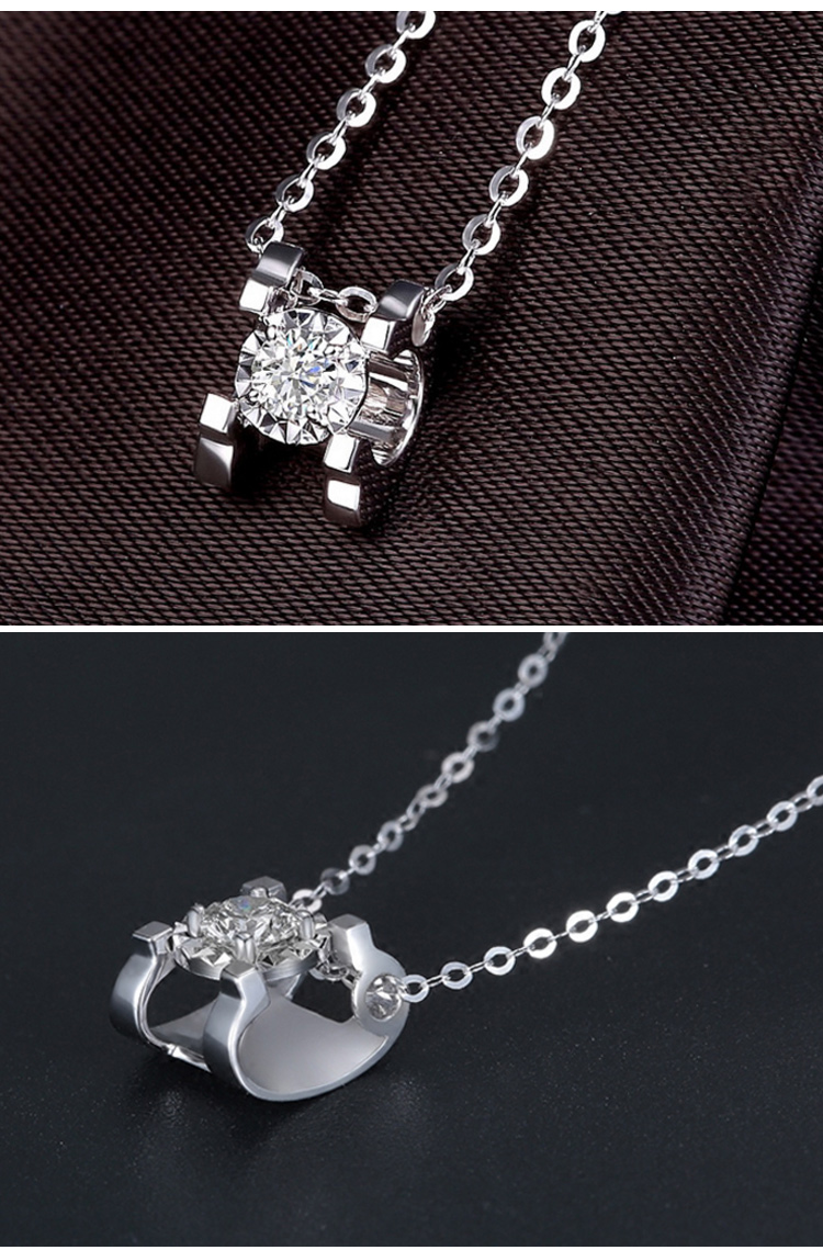 magifas/magifas 30分 h 3vg 无荧光 精工18k金牛头钻石吊坠