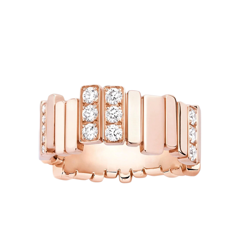 【包税】dior/迪奥 21春夏新款gem系列 18k金玫瑰金镶嵌钻石戒指指环