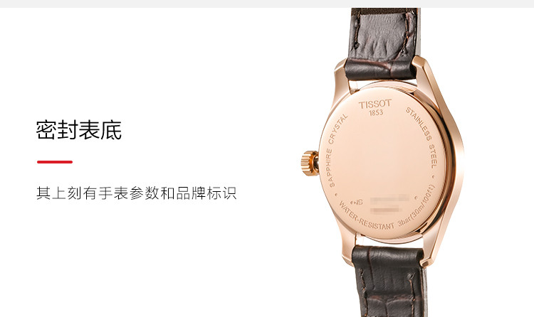 TISSOT/天梭 俊雅系列小巧表盘女士石英手表T0630093601800