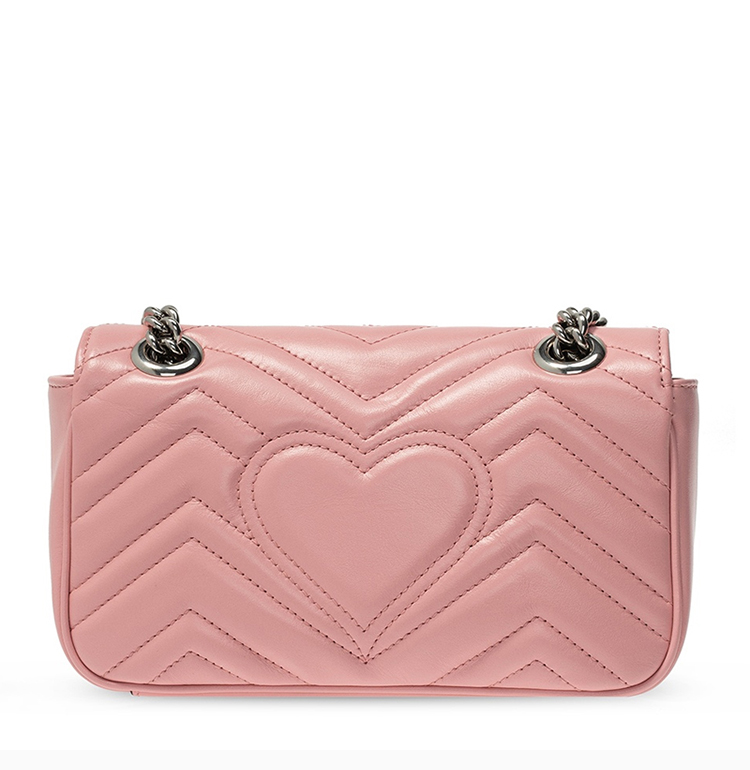 gucci/古驰 女士淡粉色时尚金属拉链单肩包斜跨包可选 446744dtdip